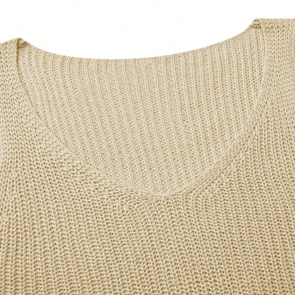 Apricot Casual Women's Solid Color Knitted Sleeveless Top - Picture 7 of 7
